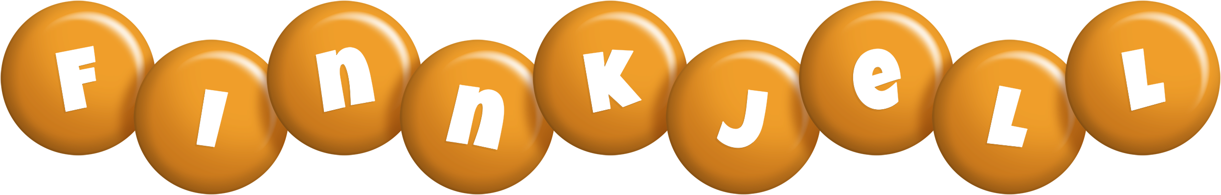 Finnkjell candy-orange logo