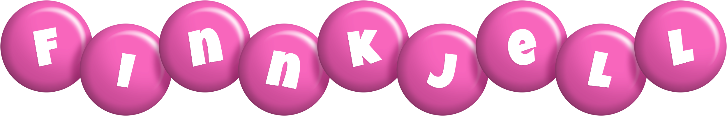 Finnkjell candy-pink logo