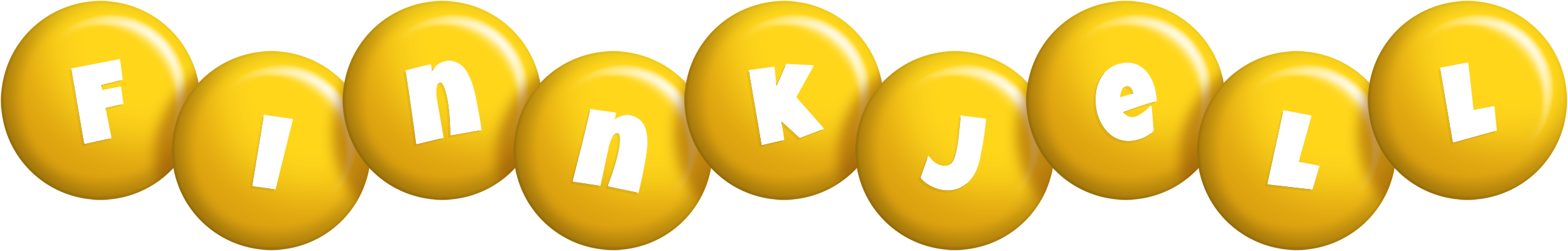 Finnkjell candy-yellow logo