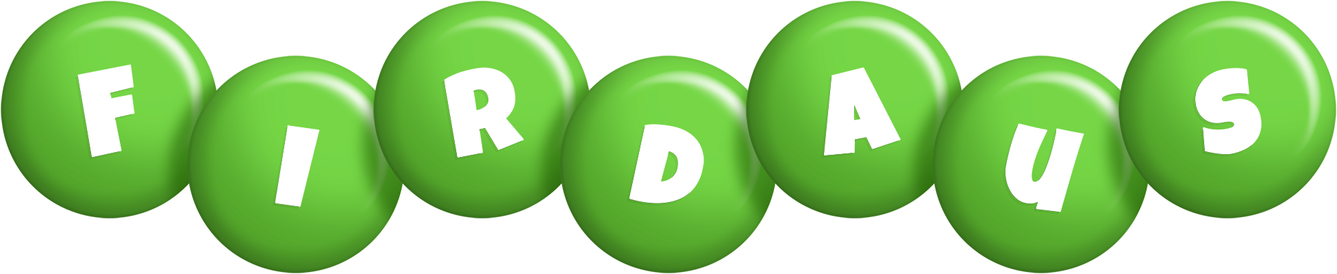 Firdaus candy-green logo