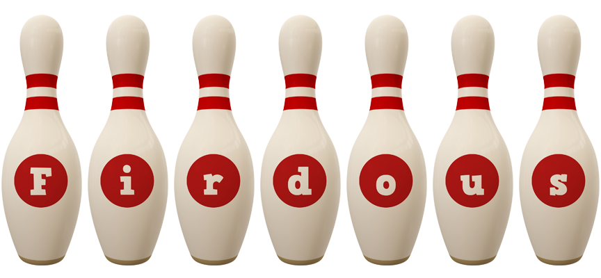 Firdous bowling-pin logo