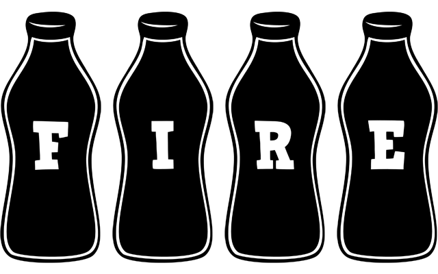Fire bottle logo