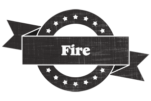 Fire grunge logo
