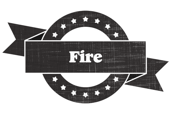 Fire grunge logo