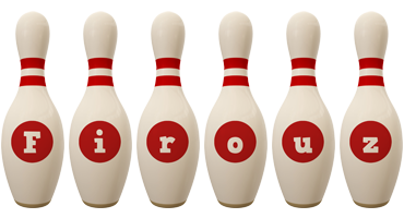 Firouz bowling-pin logo