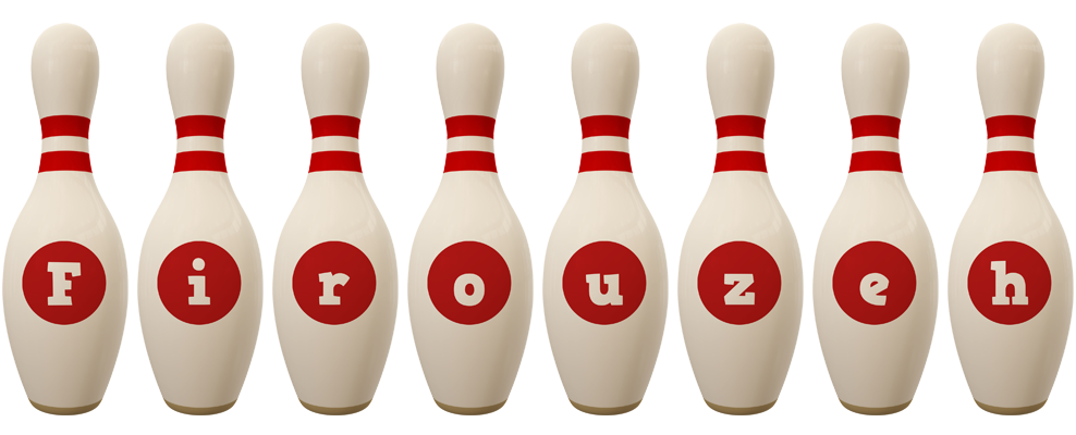 Firouzeh bowling-pin logo