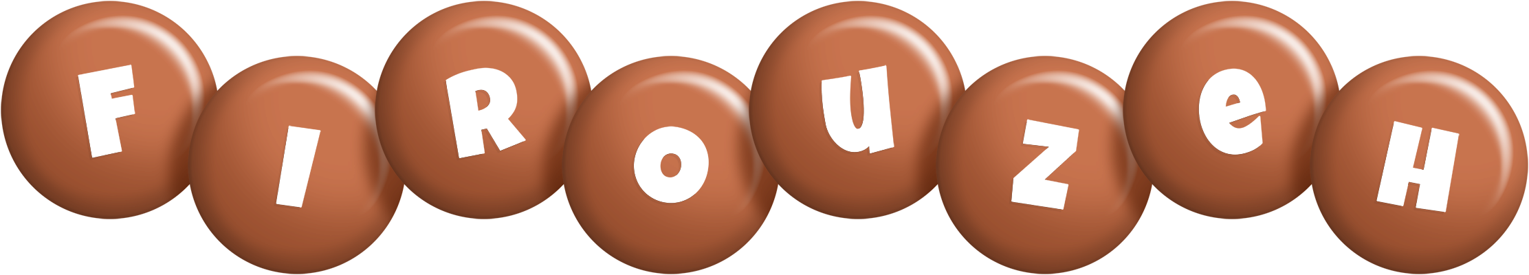 Firouzeh candy-brown logo