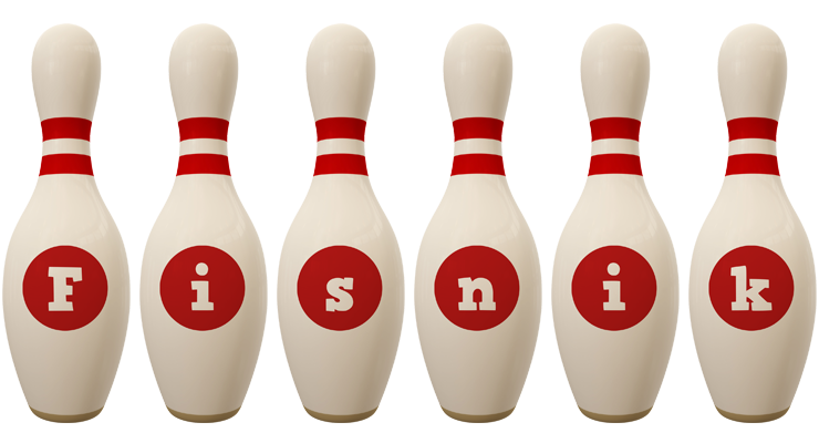 Fisnik bowling-pin logo