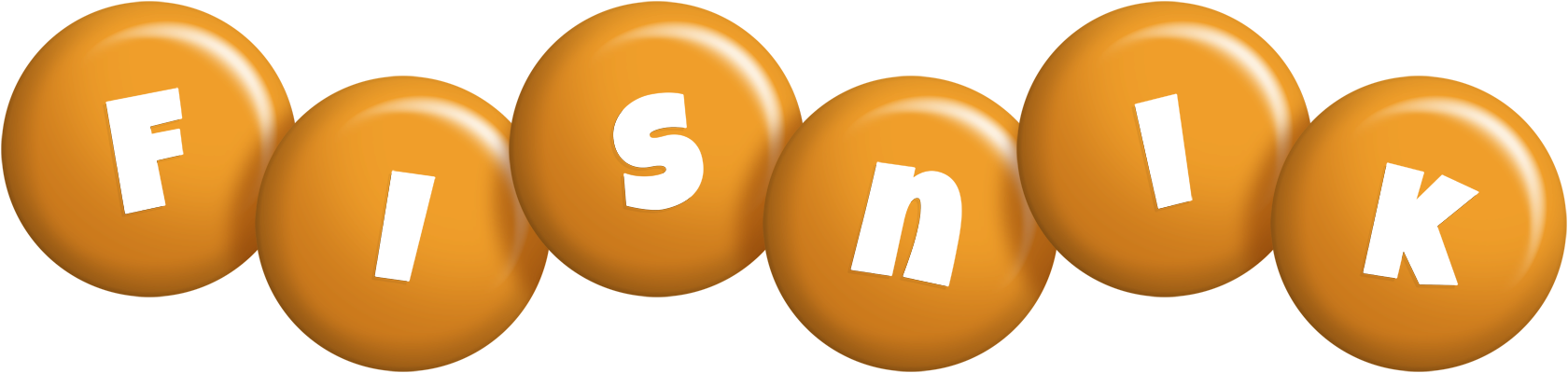 Fisnik candy-orange logo