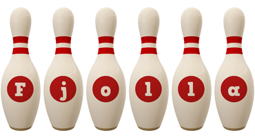 Fjolla bowling-pin logo