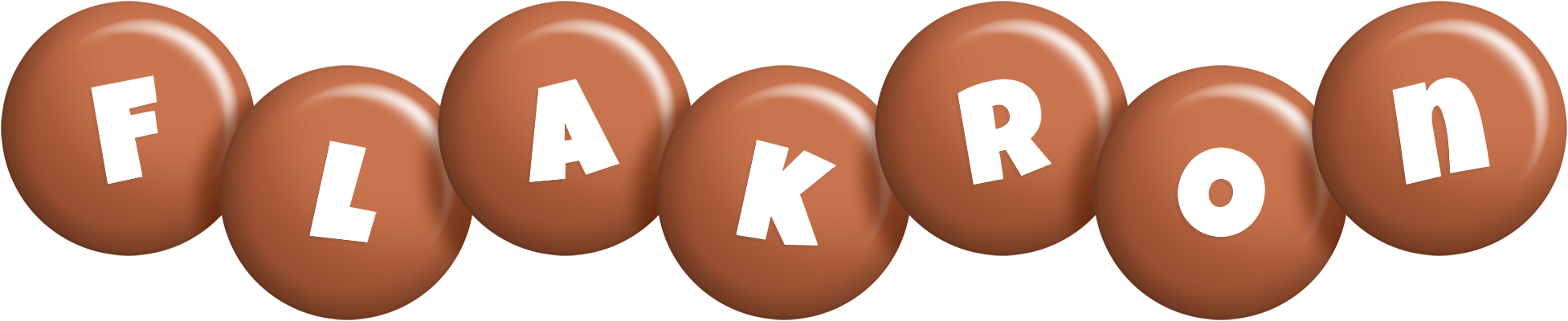 Flakron candy-brown logo