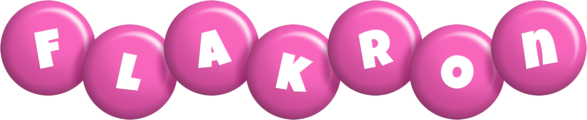 Flakron candy-pink logo