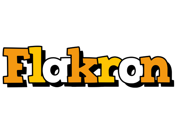 Flakron cartoon logo