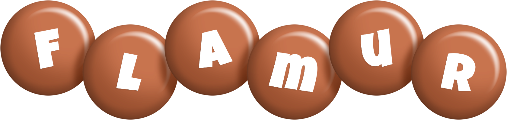 Flamur candy-brown logo
