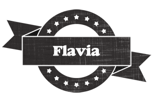 Flavia grunge logo