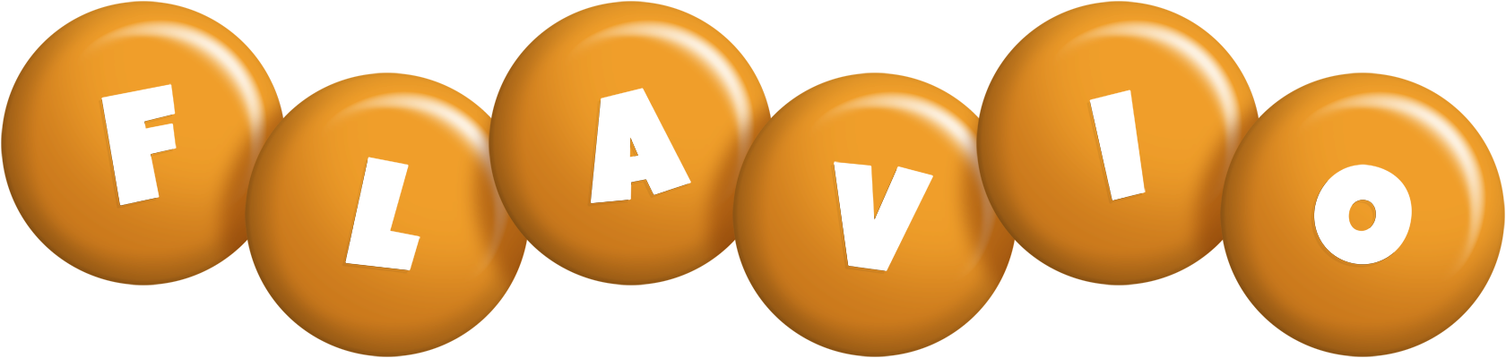Flavio candy-orange logo