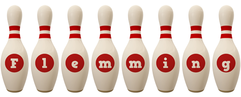 Flemming bowling-pin logo