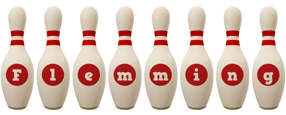 Flemming bowling-pin logo