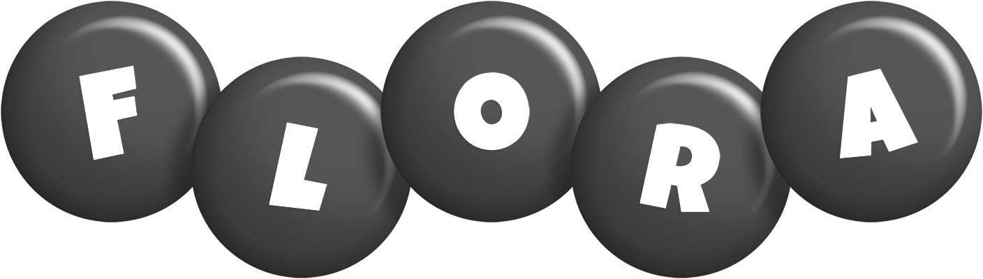 Flora candy-black logo