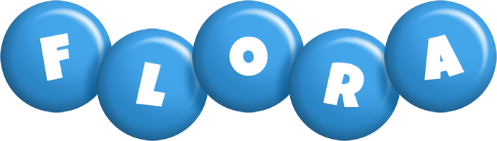 Flora candy-blue logo