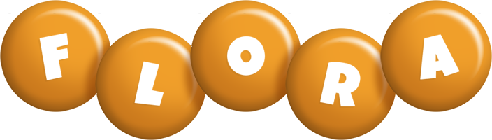 Flora candy-orange logo
