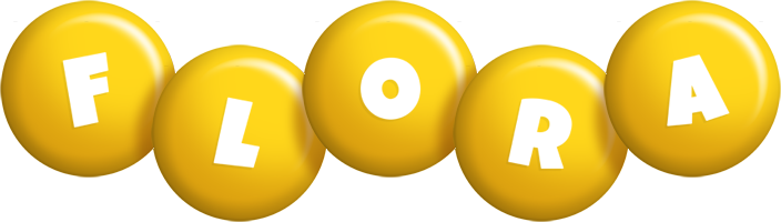 Flora candy-yellow logo