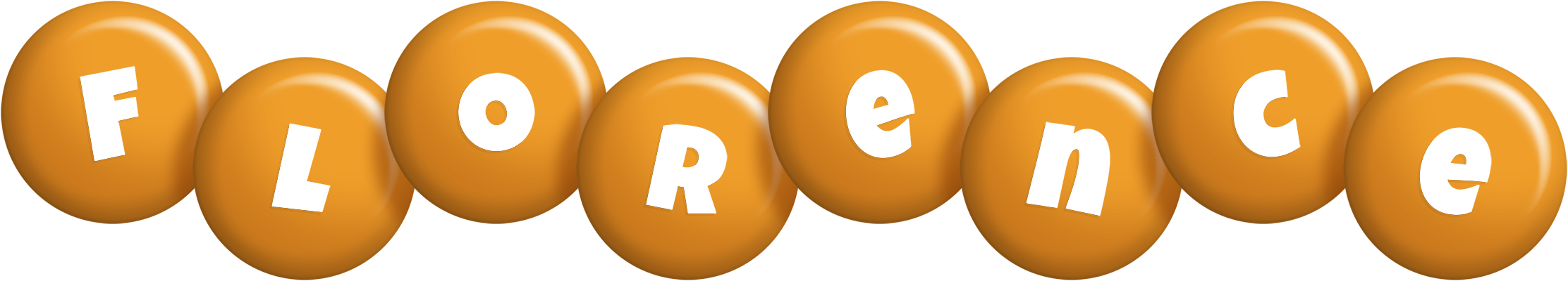 Florence candy-orange logo