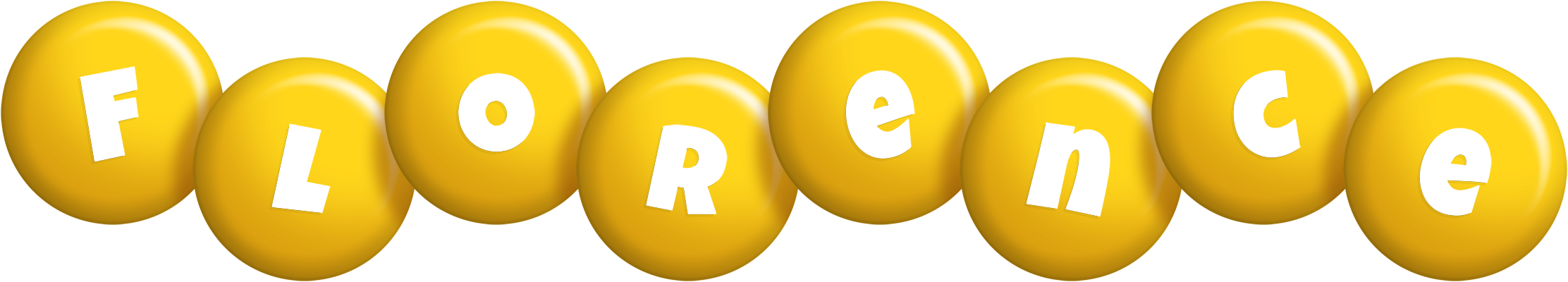 Florence candy-yellow logo
