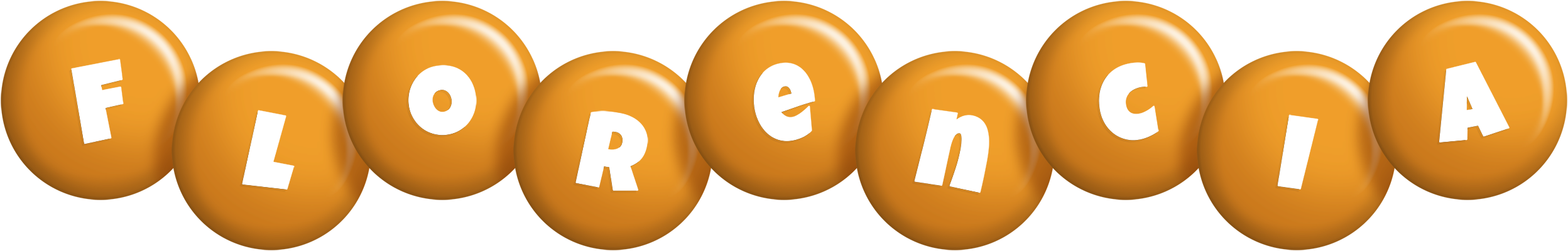 Florencia candy-orange logo
