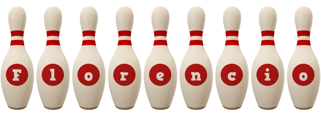 Florencio bowling-pin logo
