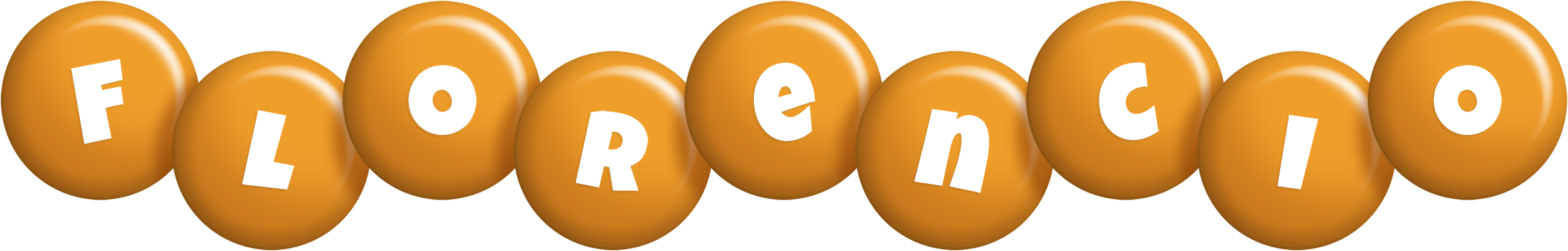 Florencio candy-orange logo