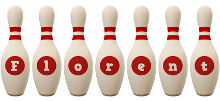 Florent bowling-pin logo