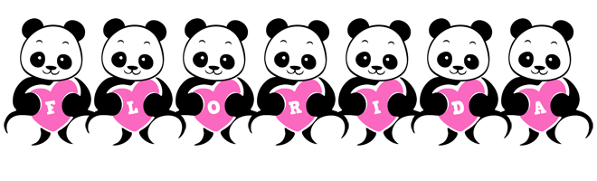 Florida love-panda logo