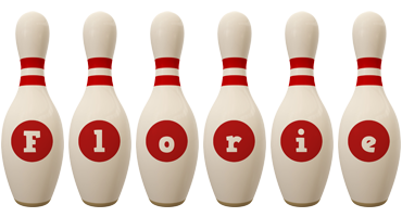 Florie bowling-pin logo