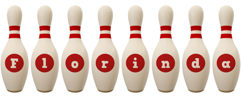 Florinda bowling-pin logo