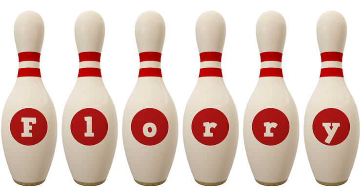 Florry bowling-pin logo