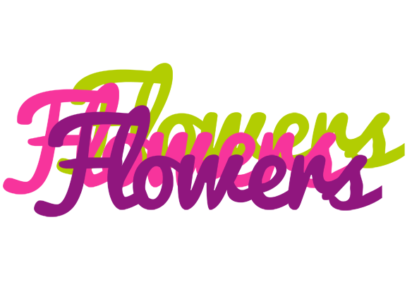 FLOWERS logo effect. Colorful text effects in various flavors. Customize your own text here: https://www.textgiraffe.com/logos/flowers/