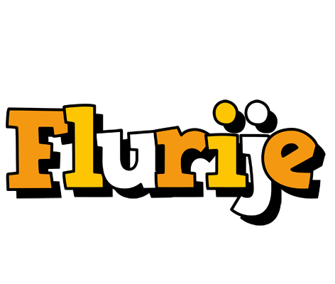 Flurije cartoon logo