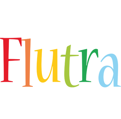 Flutra birthday logo