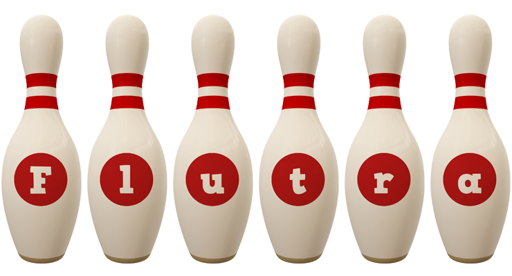 Flutra bowling-pin logo