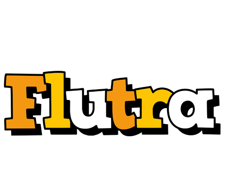 Flutra cartoon logo