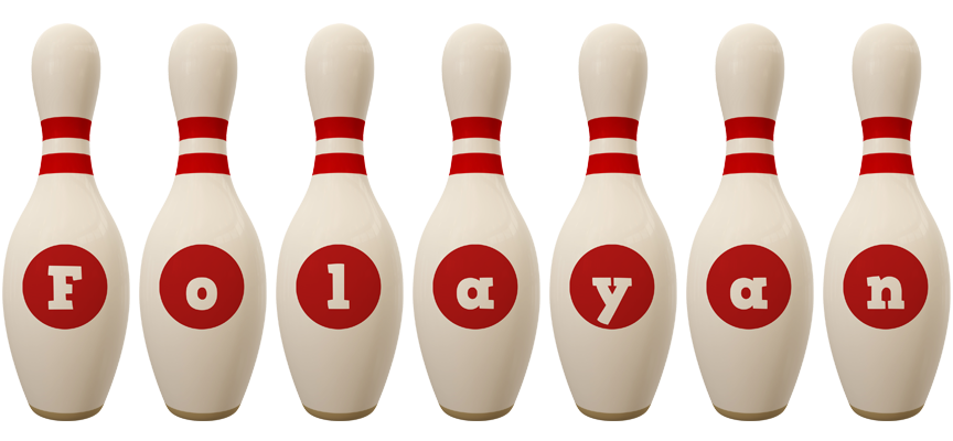 Folayan bowling-pin logo