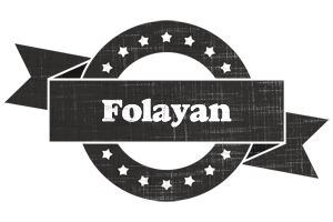 Folayan grunge logo