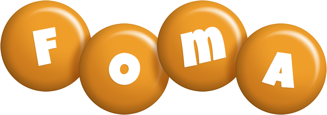 Foma candy-orange logo