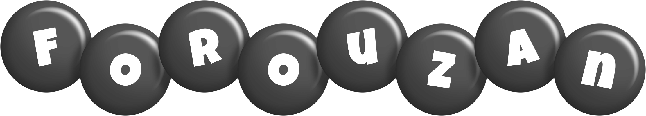 Forouzan candy-black logo