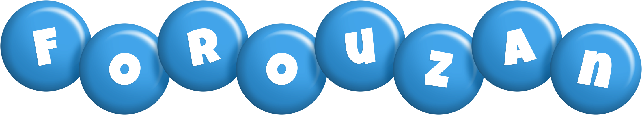Forouzan candy-blue logo