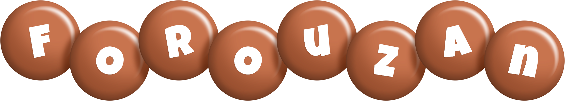 Forouzan candy-brown logo