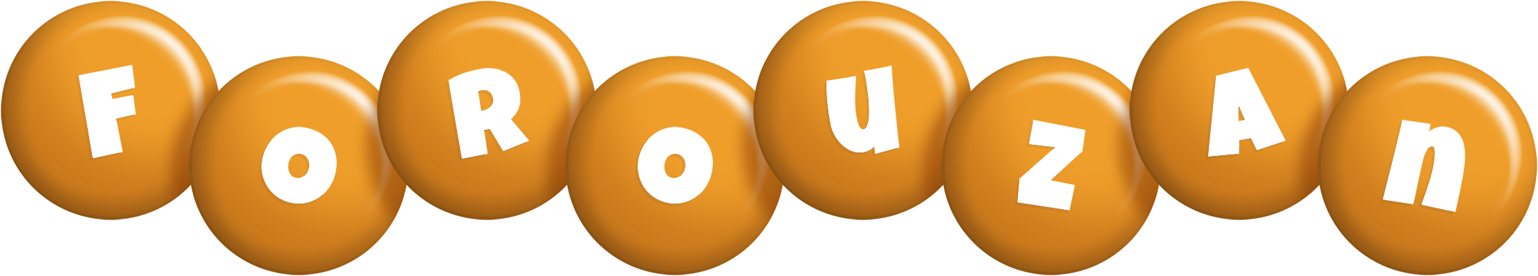Forouzan candy-orange logo