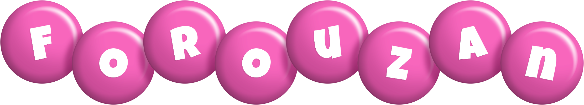 Forouzan candy-pink logo