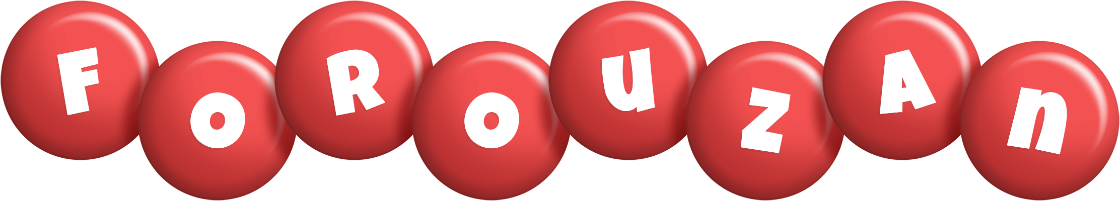 Forouzan candy-red logo